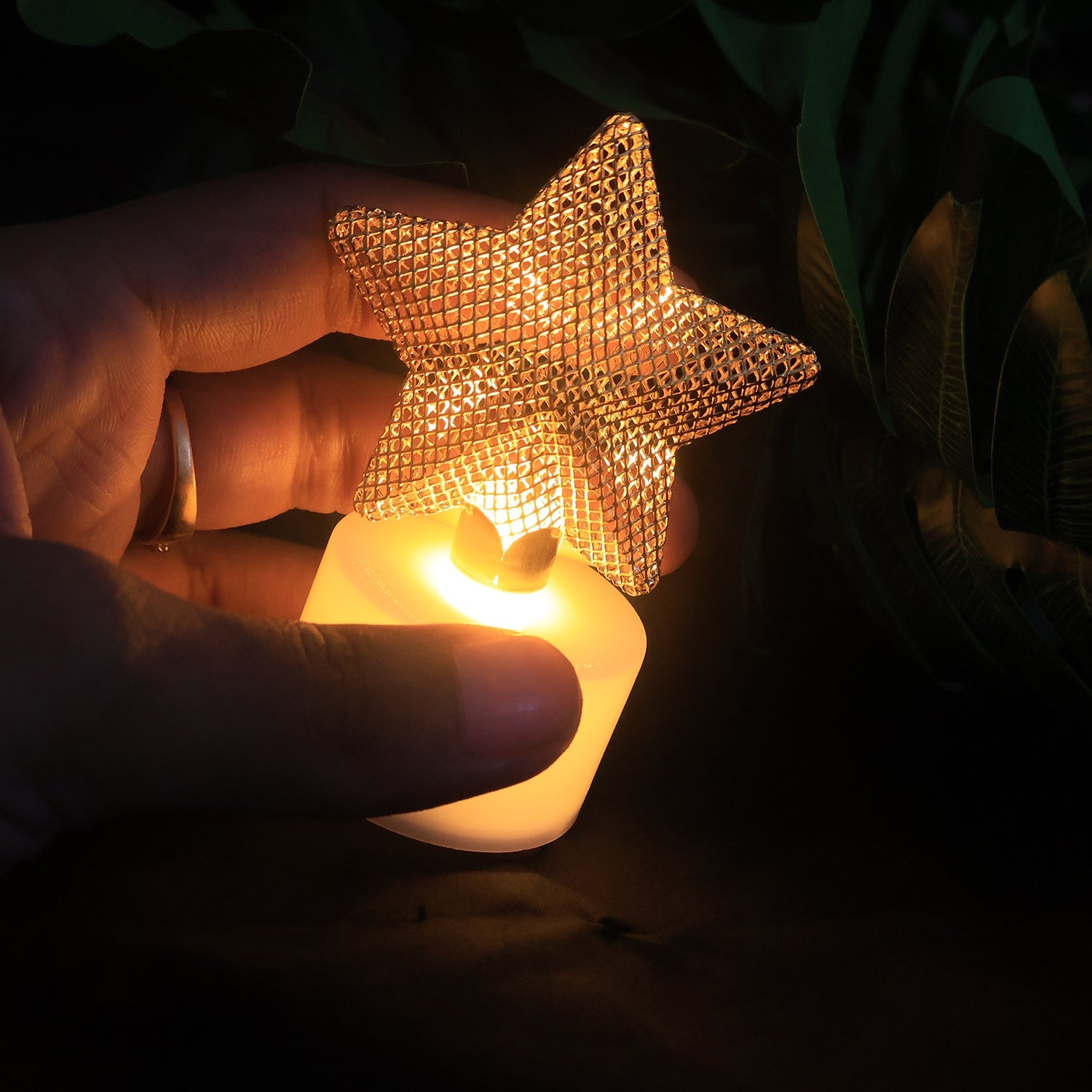 Set of 12 Decorative LED Star Candles Set of 12 Decorative LED Star Candles
